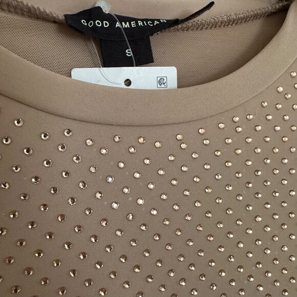 Good American Taupe Rhinestone Dress - Picture 7 of 11